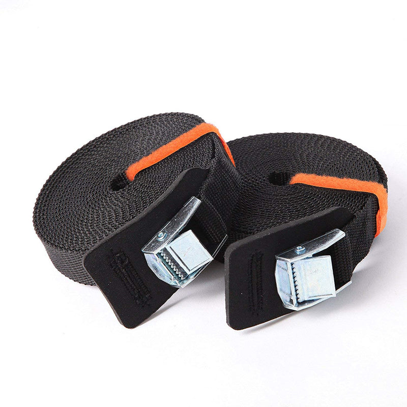 Boncas Sturdy 12-foot-by-1-inch Tie Down Strap Lashing Strap Cargo Tie-down Strap Padded Cam Lock Buckle 2 Pack 12FT-2 Pack