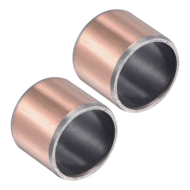 uxcell Sleeve Bearing 1/2" Bore x 19/32" OD x 1/2" Length Plain Bearings Wrapped Oilless Bushings 2pcs Self-Lubricating for Industry Equipment 1/2"x19/32"x1/2"