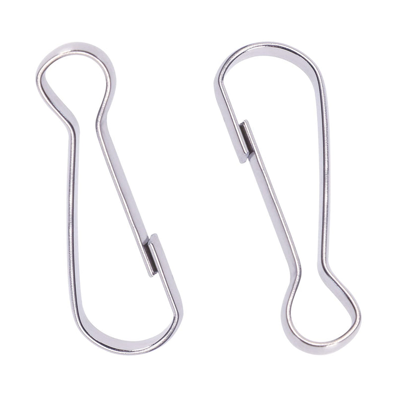 Mini Skater 0.59Inches Mini Metal Spring Hooks, Tiny Stainless Steel Lanyards Snap Clip Hooks, Keyring Accessory for Purse,Curtains,Jewelry Ring Craft and ID Card Key Chain Clip Parts(100Pcs)