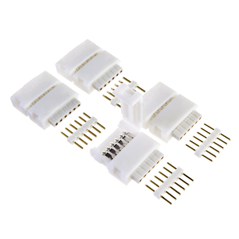 Litcessory 6-Pin to Cut-End Connector Compatible with Nanoleaf Essentials Lightstrips (4 Pack, White) 4 Pack