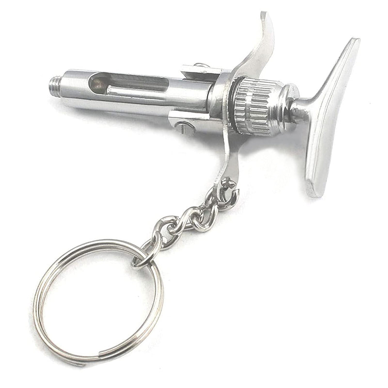 Dental Aspirating Syringe Cartridge Keychain Stainless Steel Dentist Gift (Silver, Small) by G.S Online Store