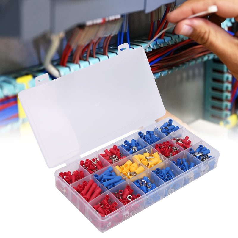 Wire Connector Kit, Crimp Terminal Kit Cold‑Pressed 520Pcs Easy to Install for Professional Use for Industry