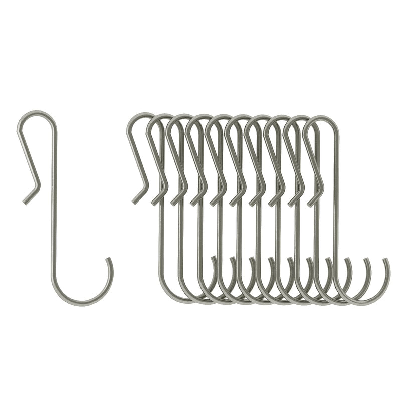Metal Pot Hanger Stainless Steel s Hook,Used to Hang and Organize Kitchen cookware, (4“ Steel, 10) 10 Pieces
