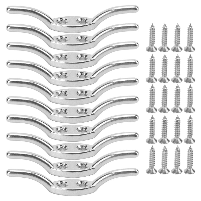 VGEBY Rope Cleat, Stainless Steel Durable 2 Inch Boat Cleat with Mounting Screw for Boaters Sailors Homeowners Flagpole Marine Use