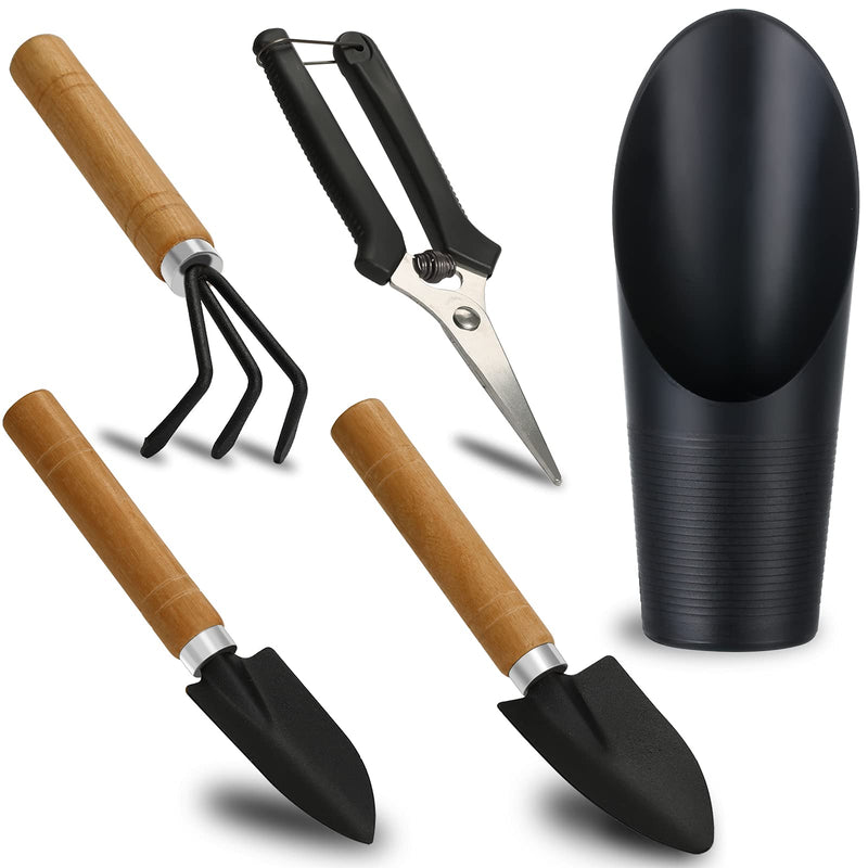 5Pcs Succulent Tools,Mini Garden Tools,Pruning Scissors as Plant Accessories, Gardending Hand Tools Kit for Seedling Soil,Caring Succulent,Houseplent,Bonsi,Gifts for Woman and Man Luxury Garden Tools