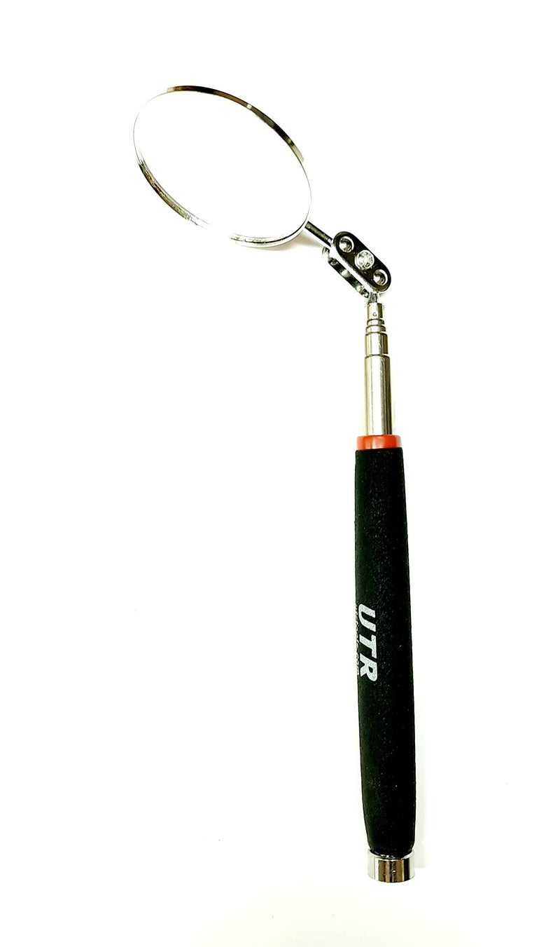 Perfect – 2 in 1 tool. One side - 2" Telescopic Mirror for Inspection, Flexible Mirror 360 Rotation. Other side - 8lb Steel Magnet for Magnetic Pick-up. Two Tools Combined Together
