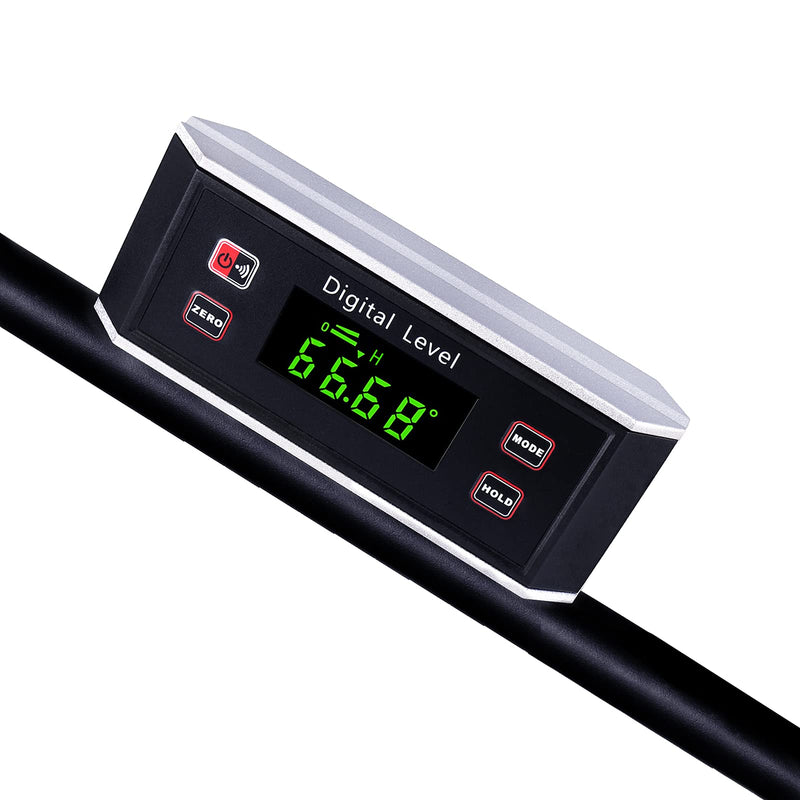 Inclinometer, Digital Protractor/Level/Angle Finder and Gauge Tools with V-Groove Magnetic Base and Backlight - Dust and Waterproof IP65 Precision Smart Level（Not include battery） DL1903