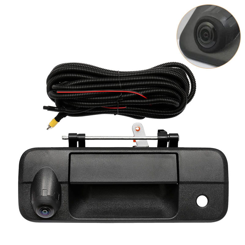 Gledewen Backup Camera Tailgate Handle, Compatible with Toyota Tundra 2007-2013, with Key-Hole,with 170°Rear Viewing Angle, Waterproof, Rear View Camera, Back up Camera, Reverse Camera Black