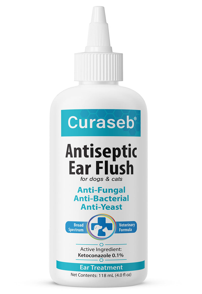 BEXLEY LABS Curaseb Cat & Dog Ear Infection Treatment - Stops Infections, Inflammation & Itchiness, Veterinary Strength 4oz (Pack of 1) - PawsPlanet Australia