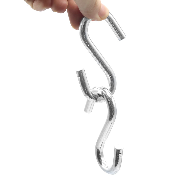 Bathonly 2 Packs S Hooks Heavy Duty, 3 Inch Rustproof Large S Hooks for Hanging, Hammock Hooks Hardware, Hanging Kitchenware, Load Capacity 550 LBS