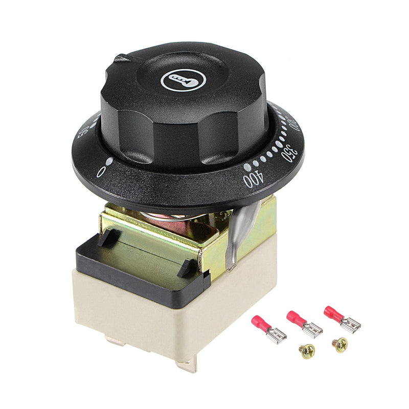 uxcell 1NO 1NC 250V 16A 50-400C Temperature Control Switch Capillary Thermostat for Oven Refrigerator Heater, 0.7m, with 2 Screws&3 Crimp Terminals