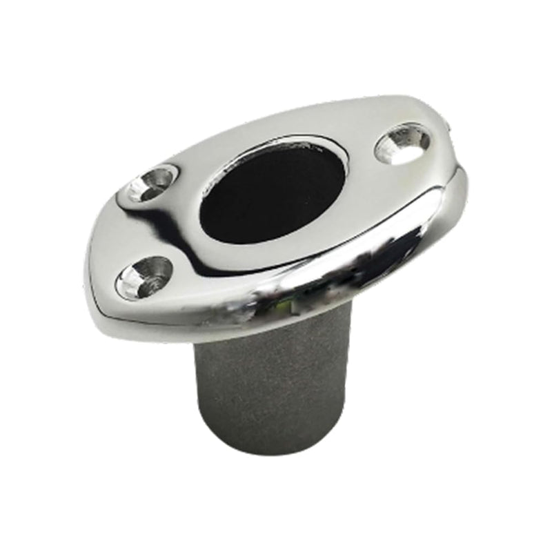 MARINE CITY Deck Flush Base Flag Socket, 316 Stainless Steel, Fits Stanchion Poles, Ideal for Boats, Yachts, Marines, Hardware Accessories (Pack of 1) Small