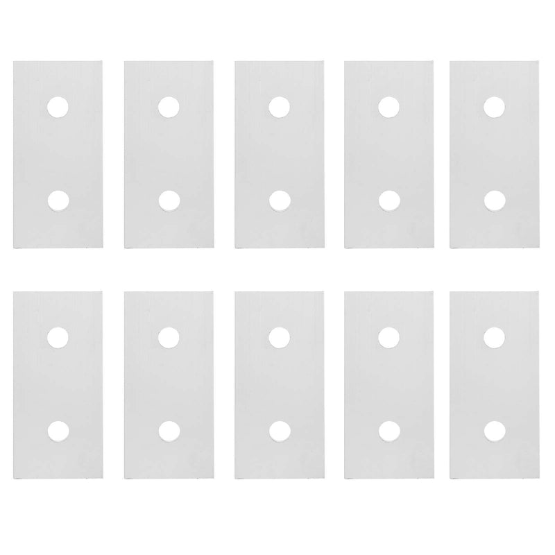 10Pcs Joining Plate Aluminum Flat Connecting Reinforcement Vertical Connection Tool Flat Straight Corner Brace Plates(4040)