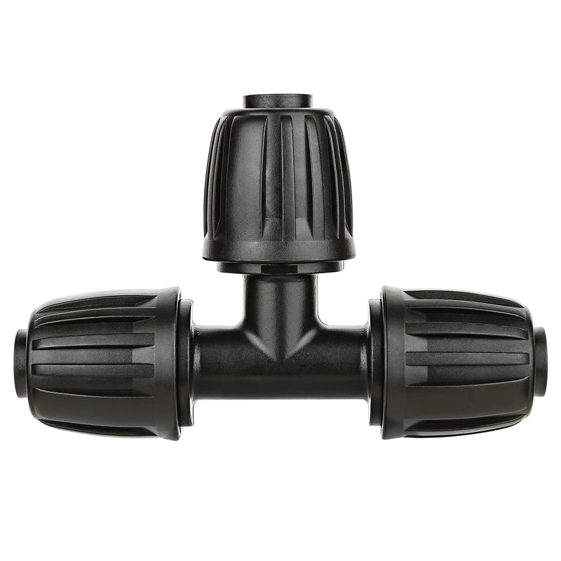 Drip Irrigation Parts for 1/2" Tubing: Drip Hose Connectors for Garden Irrigation System - Splitters for Irrigation Fitting Barbed Tee (10pcs) 1/2" TEE