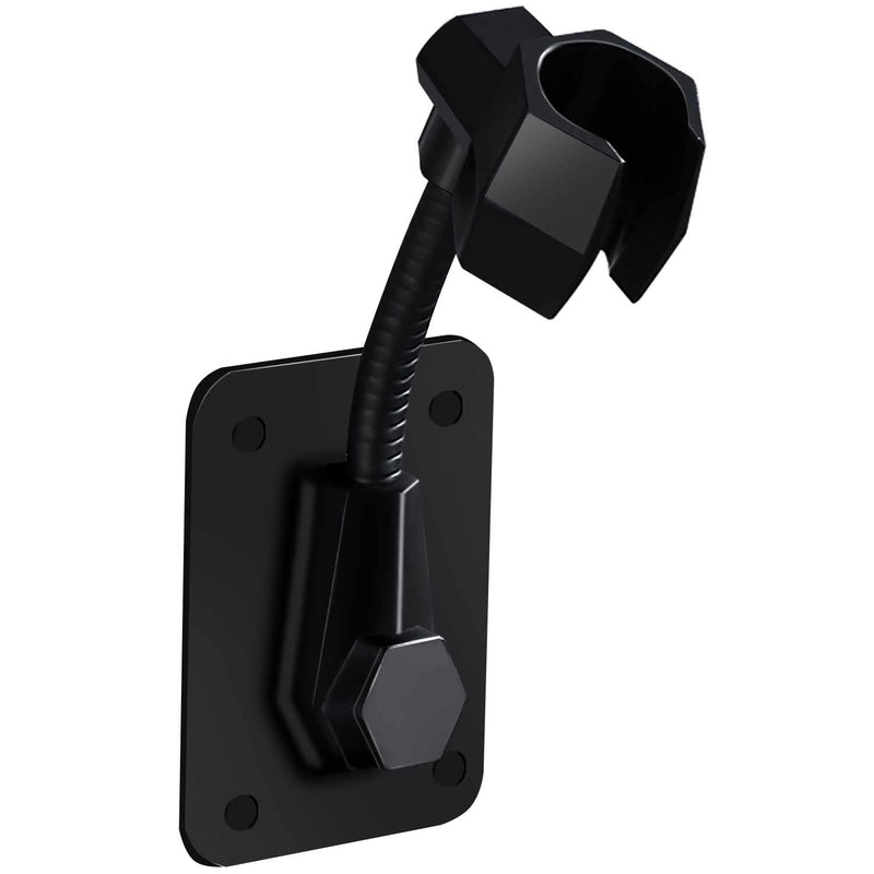 Shower Head Holder Strong Adhesive 360 Degree Rotatable Adjustable Handheld Shower Wand Holder Wall Mount Bracket for Bathroom (Black) Black