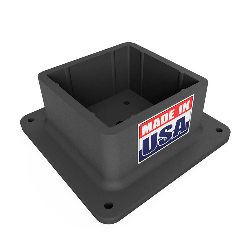 USA-Made 4x4 Post Base Bracket Anchor – Never Rust or Stain - Durable Plastic Deck Post Skirt Flange Cover for Wood Posts - Strong Handrail Base, Brackets, and Anchor Support (1 Pack) 1