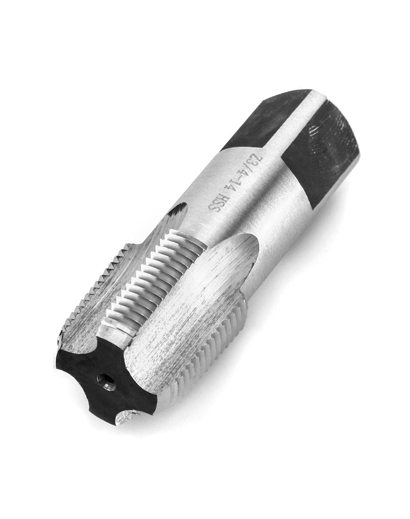 QWORK 3/4"-14 NPT Pipe Tap, Carbon Steel, for Clean and Re-thread Damaged or Jam Pipe Threads