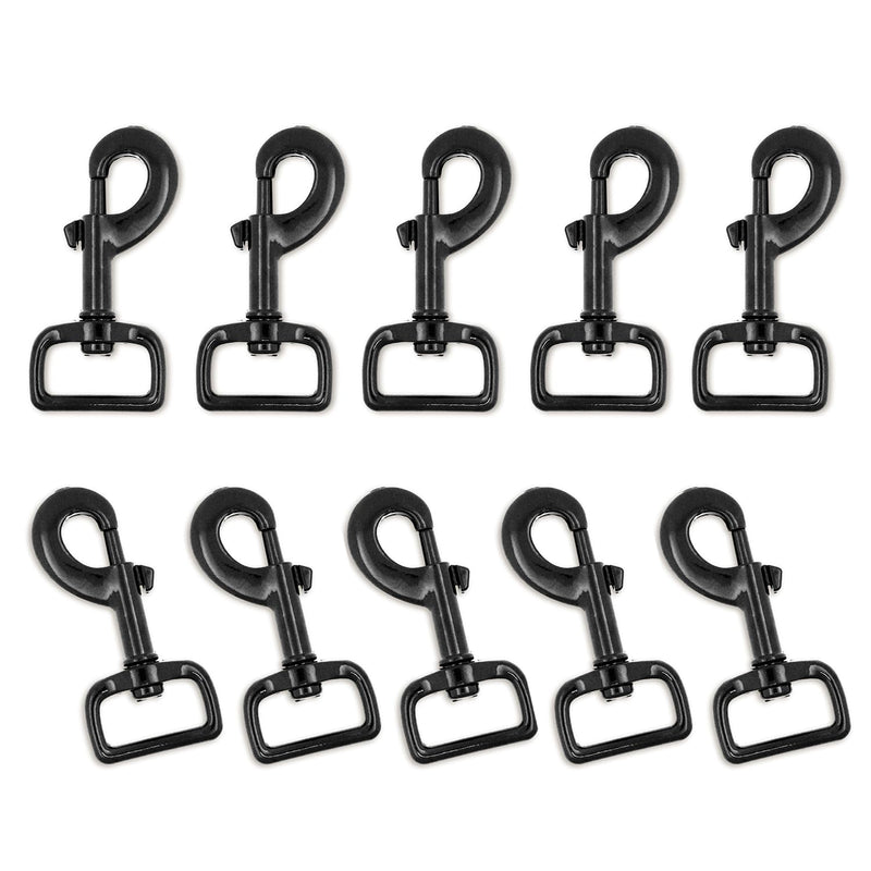 Mandala Crafts Swivel Snap Hooks Heavy Duty Trigger for Dog Leash Clip - Clasp for Bags Backpacks Straps Harnesses - Snaphooks 10 Pieces 3.25 Inches Black
