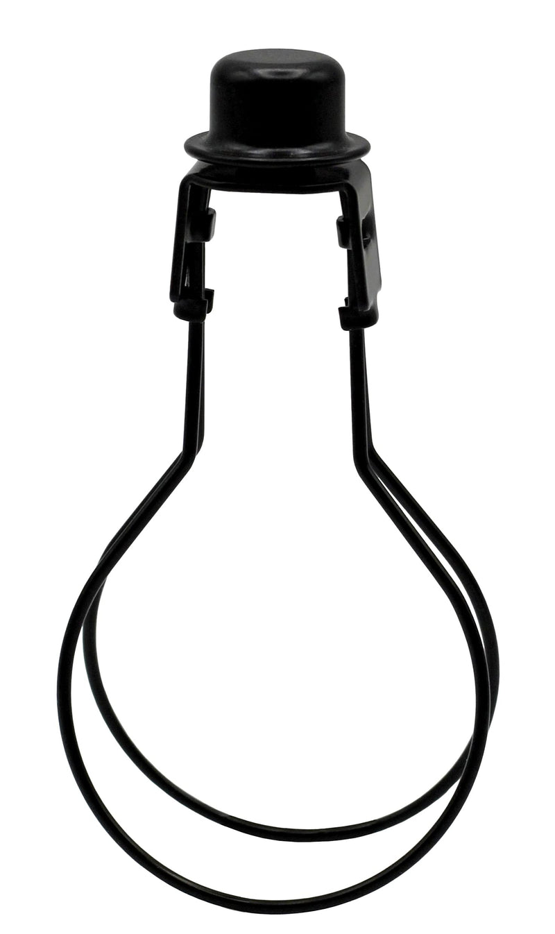 Creative Hobbies® Lamp Shade Light Bulb Clip Adapter Clip On with Shade Attaching Finial Top | Black