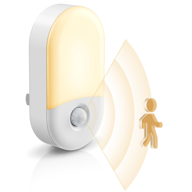 L LOHAS LED Motion Sensor Night Light, 2Pack, Motion Activated Night Light, Night Lights Plug into Wall Motion Sensor, 3000K Warm White, Adjustable Brightness 30/60LM, for Kids Adults Bathroom Bedroom Soft White