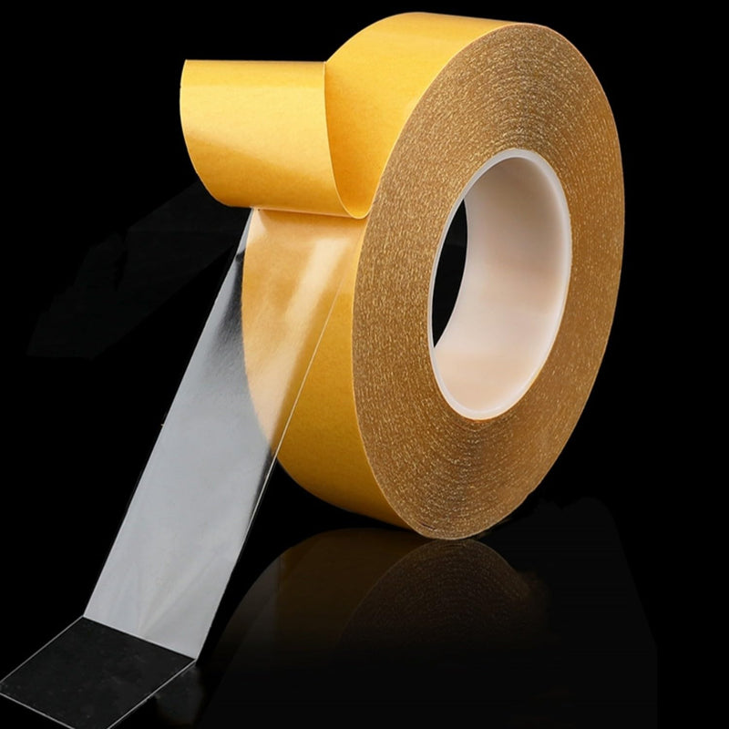 Super Thin Double Sided Adhesive Tape 1Inch x 66Feet Transparent Sticky Tape for Making DIY Crafts, Paste Photo, Scrapbook, Gift Wrap, Rug Fixed, Woodworker, Fashion Clothing, Wall Decor, Cat Training 1 Inch x 66 Feet