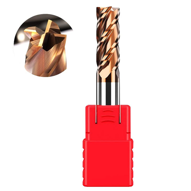 ASNOMY 1pc Carbide Square End Mill - 3/8"(10mm) Micro Grain Carbide End Mill for Alloy Steels/Hardened Steels - 4 Fultes Milling Cutter- HRC55 AlTiN Coated 3/8"(10mm) 1