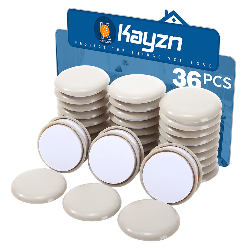 Self-Adhesive Furniture Sliders for Carpets, Furniture Moving Pads (36Pcs) 1-3/4" Furniture Mover Glides, Self Sticks Carpet Furniture Carrier - Move Any Item Quickly and Easily! 1 3/4 inch