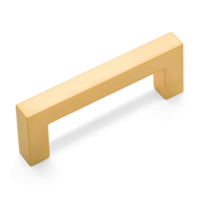 Cosmas 10 Pack 14777-64BG Brushed Gold Modern Cabinet Hardware Handle Pull - 2-1/2" Inch (64mm) Hole Centers