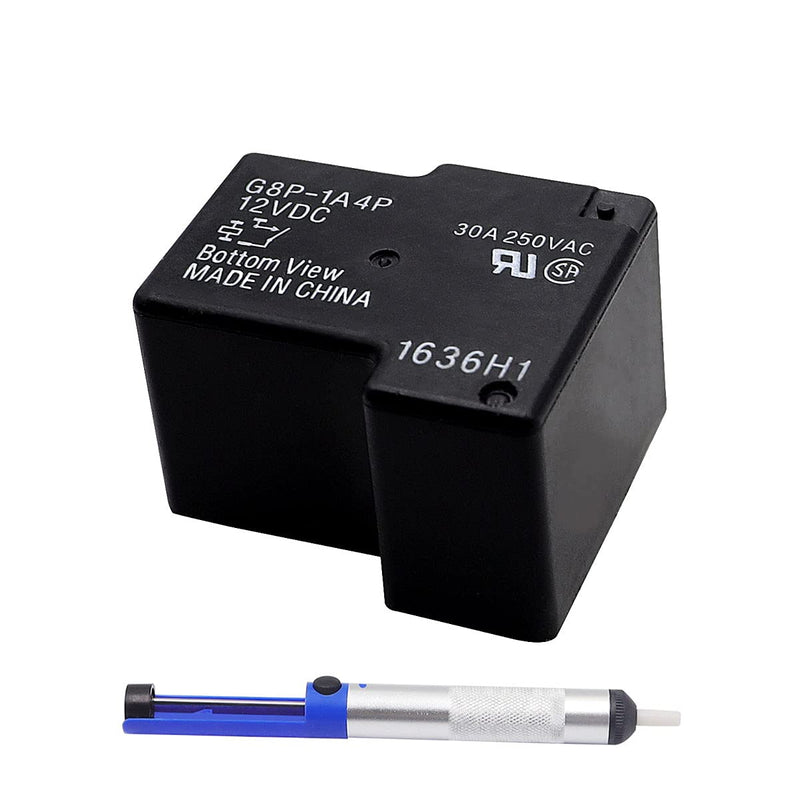 G8P-1A4P-12VDC 30A 250VAC Fully-Sealed PCB Relay for PC Board or Panel-Mounted, Solve F01 Code Problem of Dryer, with Soldering Sucker Pump TypeA