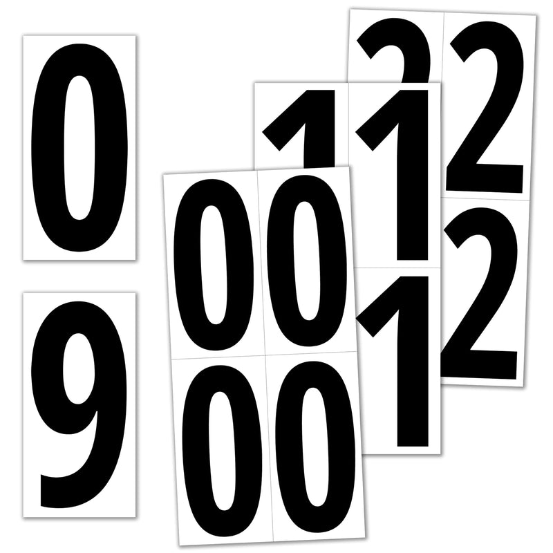 40 Pieces, 6" - Vinyl Number Stickers, Waterproof Large Stick On Numbers - Black Numbers 6 x 3 inches
