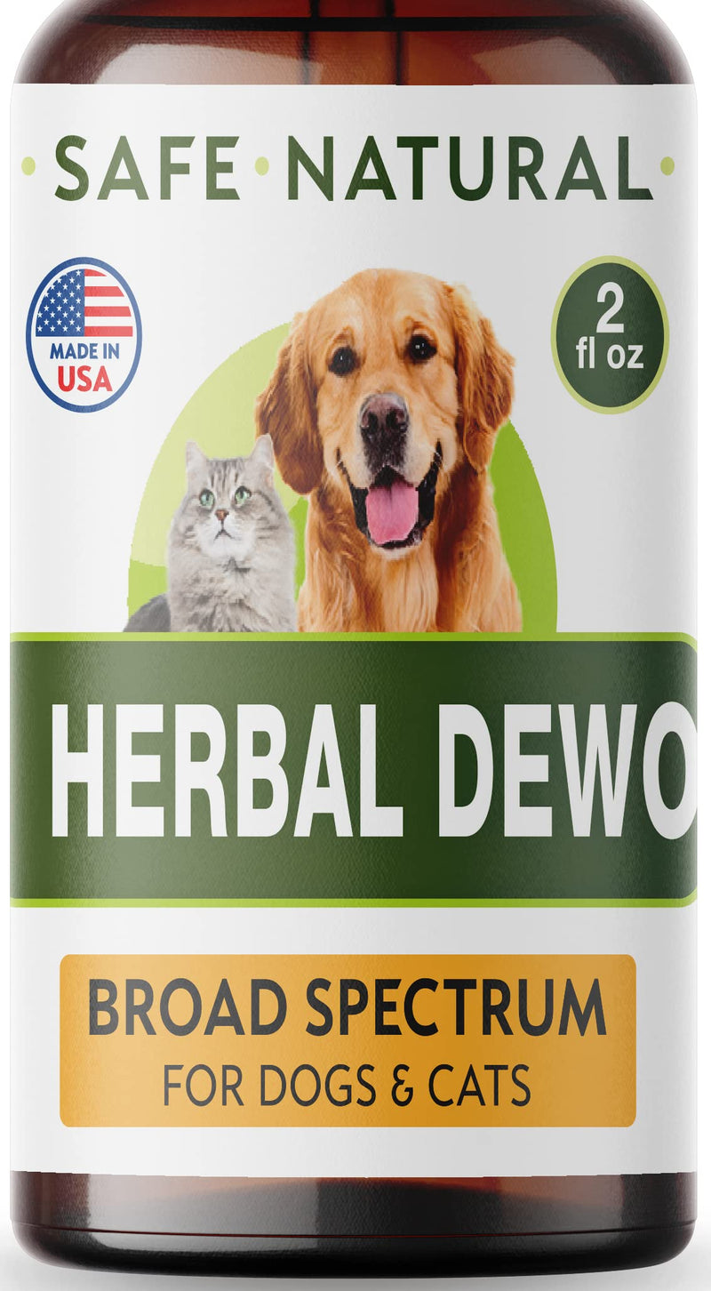 TwoFurFinds Liquid Herbal Cleanse for Cats and Dogs - Homeopathic Parasite Control for Pets of All Breeds and Sizes - Puppy and Kitten - USA-Sourced Ingredients - Preventative or Reactive - 2oz 2.0 Fl OZ - PawsPlanet Australia
