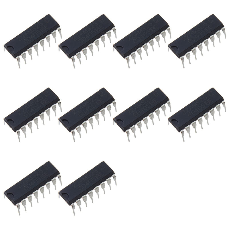 10pcs CD4051 4051 CMOS Analog Multiplexers/Demultiplexers Single 8-Channel with Logic Level Conversion IC,DIP-16.