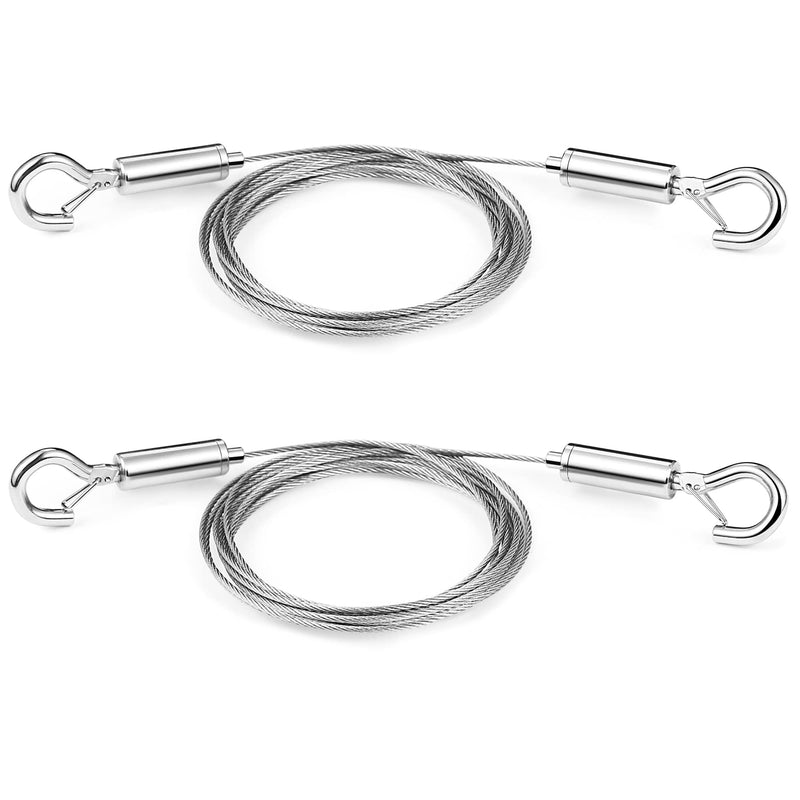 Adjustable Picture Hanging Wire 2PCS Mirror Frame Kit 2m x1.5mm Heavy Duty Stainless Steel Rope for Mirror Hanging Hardware,Light Lamp,Billboards,Basket Flowerpot Hold Up to 20kg 5.7 x 2.7 x 0.7 inches 2M 2PCS