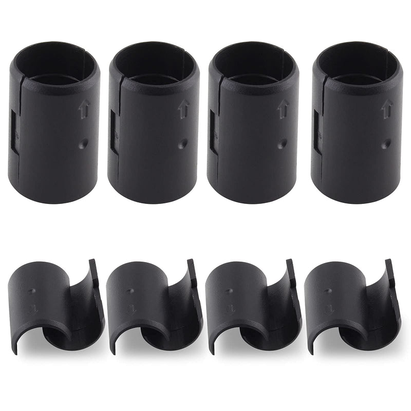 36 Pair(72 Piece) 3/4 Inch Wire Shelf Lock Clips, Shelving Plastic Clips Replacement Sleeve Shelf Clips for Wood Metal Wire Shelving Post Pole 3/4" / 19mm
