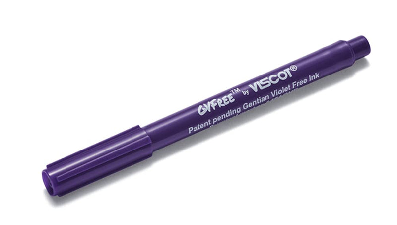 Mini Gentian Violet Free Ink Skin Marker Purple 10 Pack