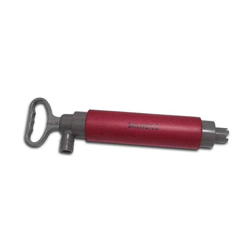 Kayak Manual Bilge Pump - Portable Hand Bailer, Emergency Siphon Pump for Boats, Canoe, Marine (16.5 Inch, Red)