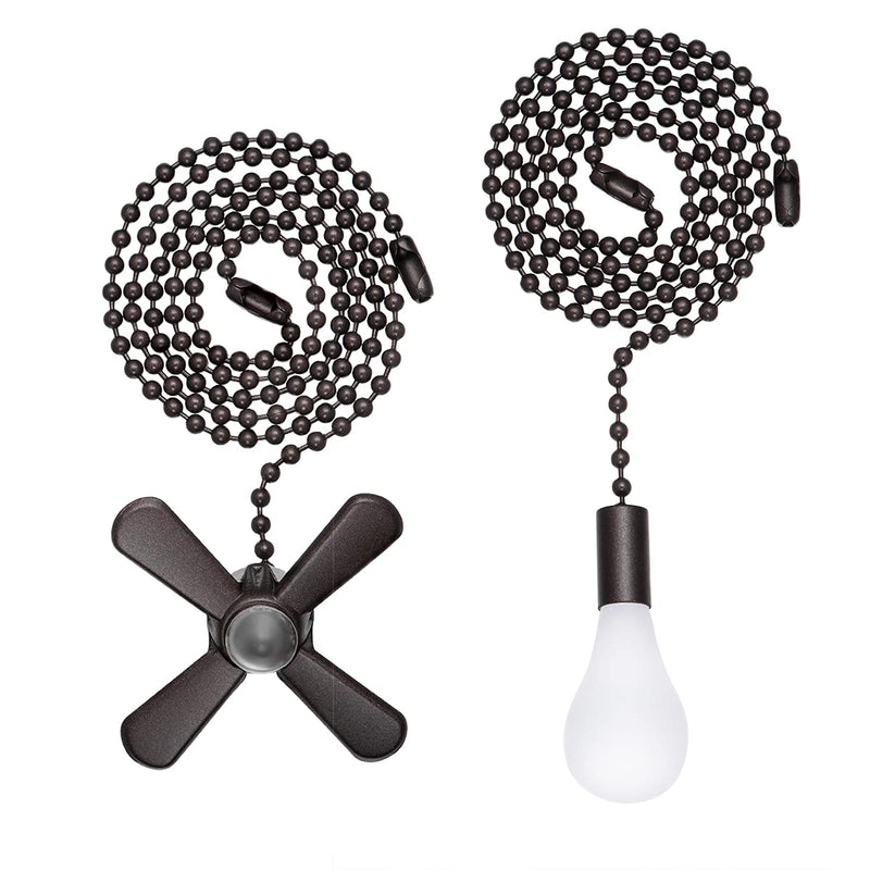 SmoTecQ Lengthened 24 Inch Ceiling Fan Pull Chain Extender with Decorative Frosted Glass Bulb and Fan Cord (ORB) Orb - NewNest Australia
