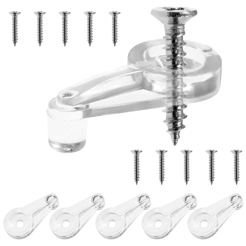 100 Pcs Glass Retainer Clips Kit with Screw, 4mm Glass Door Retainer Clips, Glass Cabinet Clips for Fixing Glass Cabinet Doors & Windows, Clear 100