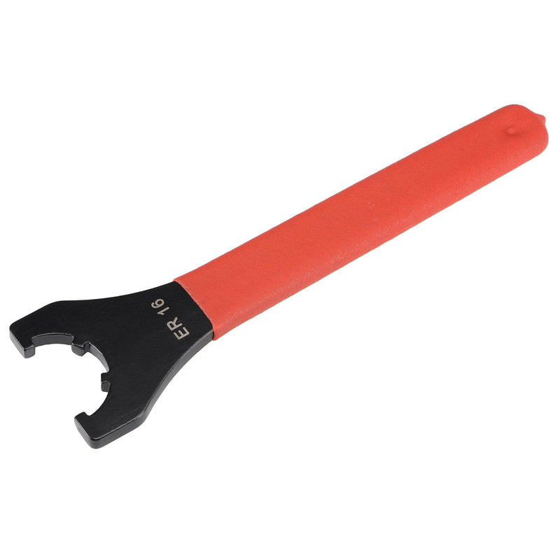uxcell Collet Chuck Wrench Spanner for ER16UM Clamping Nut CNC Milling Lathe Chuck Holder Tool with Red Non-slip Handle