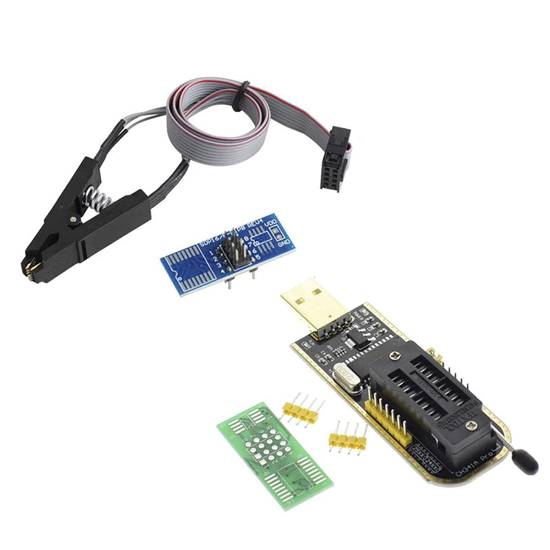 CH341A 24 25 Series EEPROM Flash BIOS USB Programmer Module +SOIC8 SOP8 Test Clip for EEPROM 93CXX/25CXX /24CXX
