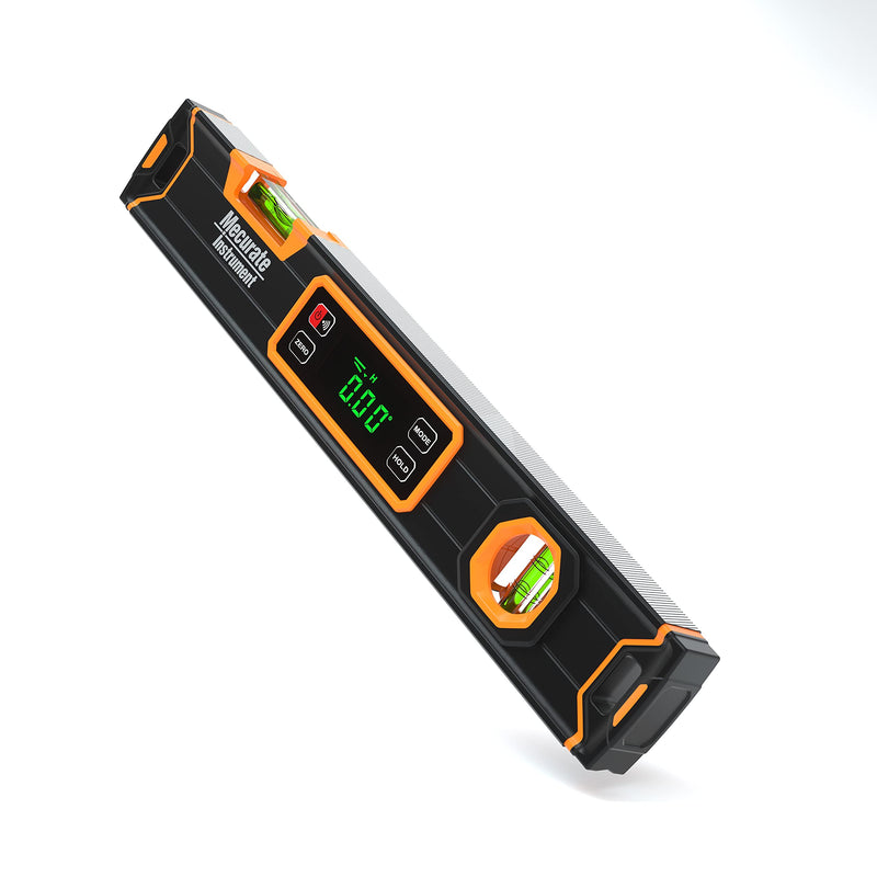 Mecurate Digital Level 15.7'' with LCD Display, 360° Angle Magnetic Digital Torpedo Level, Vertical & Horizontal Spirit Bubble Protractor for Construction Carpenter Craftsman Home Professional 15.7-Inch Digital Level