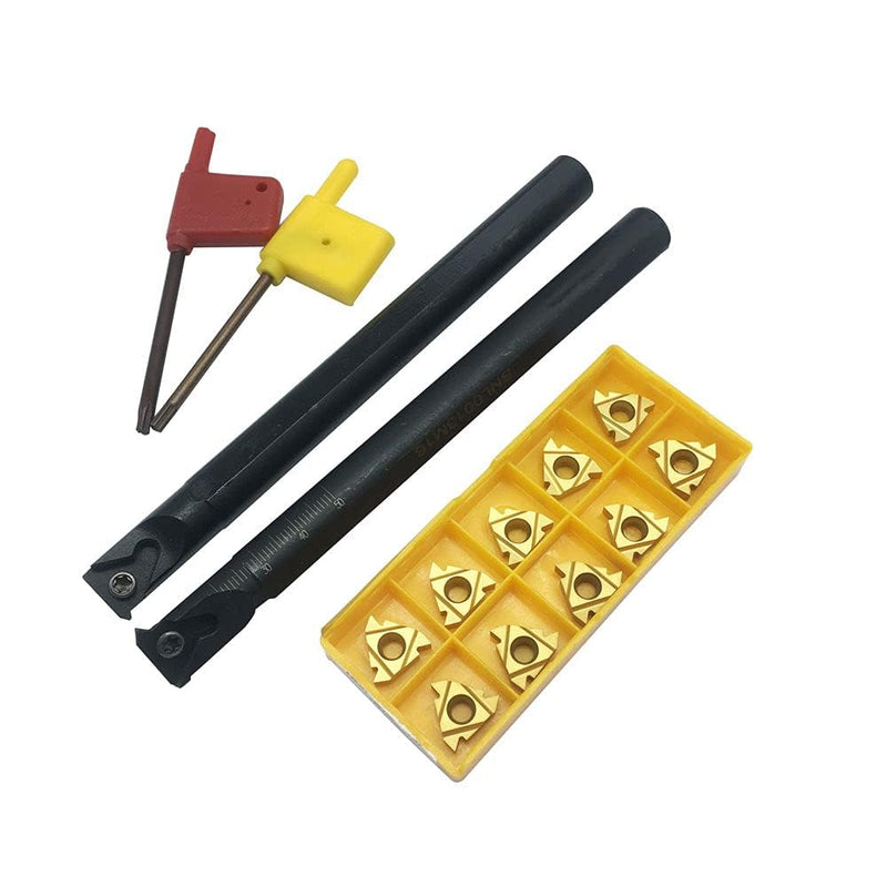 20pcs Threading Carbide Inserts 16ER 16IR AG60 External and Internal Threading Replacement Inserts with M3.5X 10 Screws for Stainless Steel (SNR/L+16ER/IR) SNR/L+16ER/IR