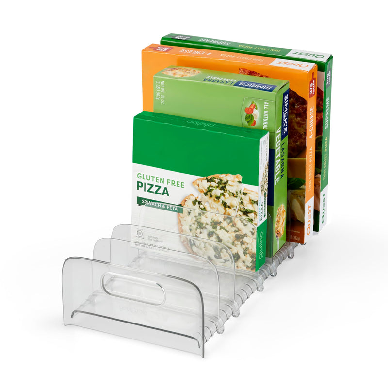 YouCopia FreezeUp Freezer Rack, BPA-Free Clear Fridge Organizer with Adjustable Dividers and Handles for Frozen Food Box and Meal Storage, 15 Freezer Rack, 15"