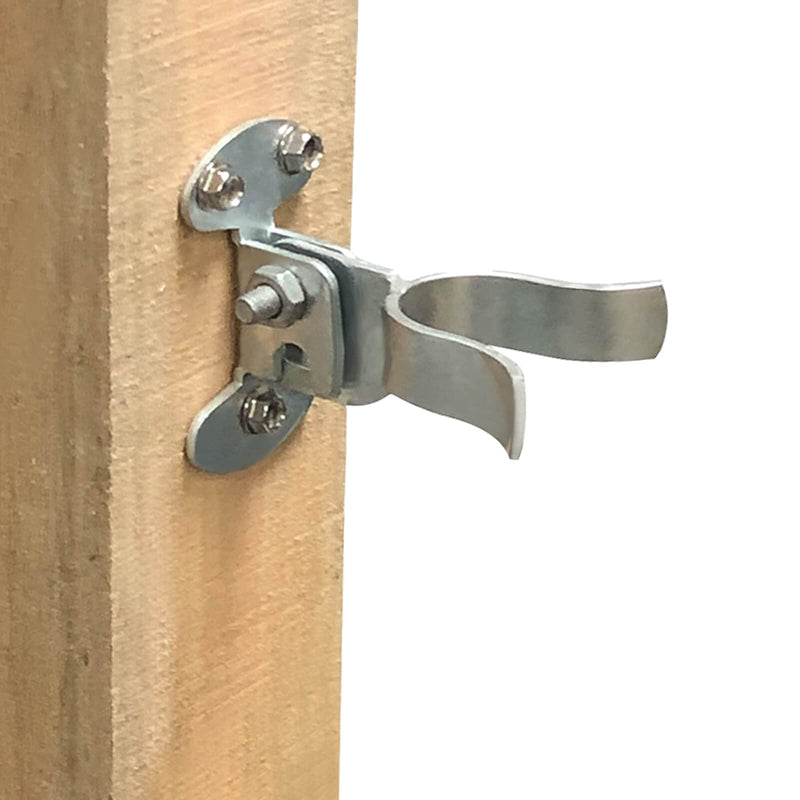 1-5/8" Flat Back Wall Mount Fork Gate Latch - Gate Latch Hardware with Screws or Lag Bolt for Gate Frames, Easily Mounts to Wooden Gate Post or Wall 1-5/8 Inch