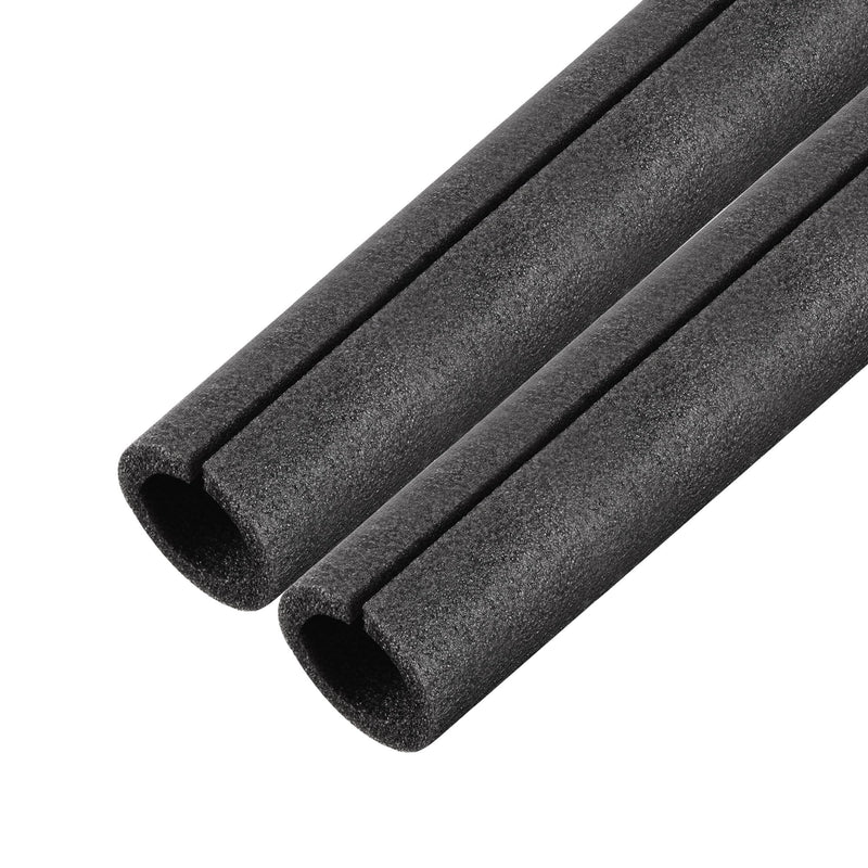 uxcell Foam Tube 1.64 Ft Length 1.37in ID 2.15in OD Hollow Pipe Cover for Protecting Pipes and Heat Preservation Black 2 Pack 1.37 x 2.15inch