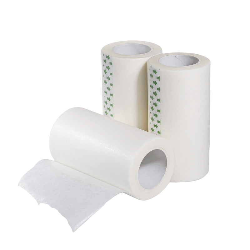 Paper Medical First Aid Surgical Tape 3" x 10 Yards [Pack of 3 Rolls] Lightweight Breathable Microporous Self Adhesive Latex Free Hypoallergenic Bandage and Wound Dressing Tape - 3 inch