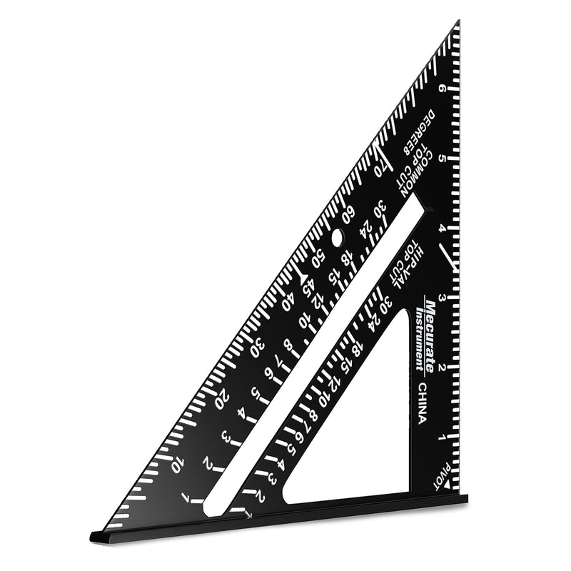 Mecurate Rafter Square, Triangle Carpenter Square Die-cast Aluminum Alloy for Woodworking and Carpentry (7 inch die-Casting) 7" Carpenter Square