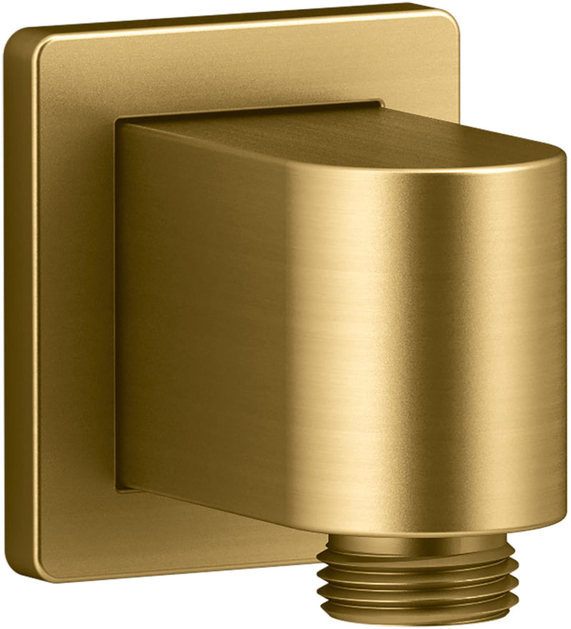 KOHLER 98350-2MB Awaken Wall-Mount Supply Elbow, Use with Handshower and Hose, Corrosion Resistant, Vibrant Brushed Moderne Brass