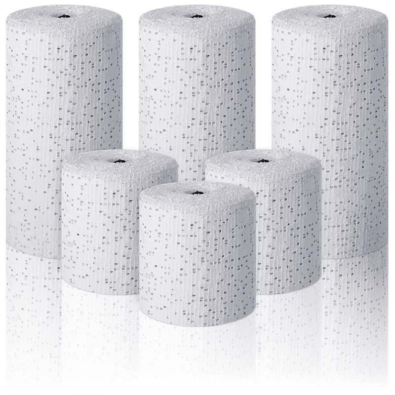 Nuanchu 6 Rolls Plaster Cloth Gauze Bandage Undercast Padding Wrap Use Strips Wrap Cast Material for for Project, Mask Making, Sculptures, Body Casts, Scenery Construction (1.97 x 3.93 Inch White)