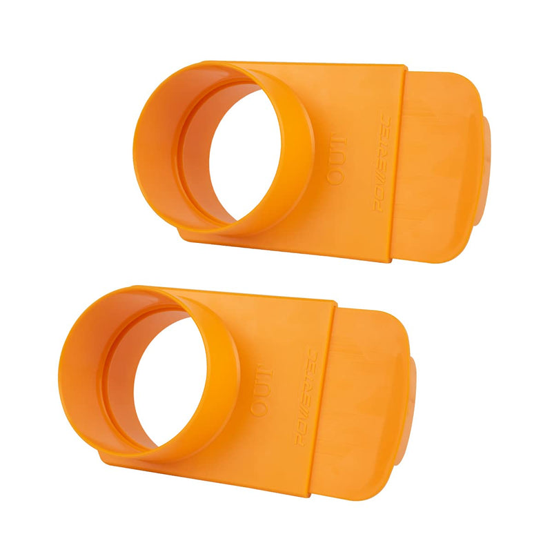 POWERTEC 70295-P2 4-Inch Integrated Blast Gate Clog Resistant, Anti Gap Tapered ABS Plastic Fitting for Dust Collection Systems, 2PK 4", 2PK